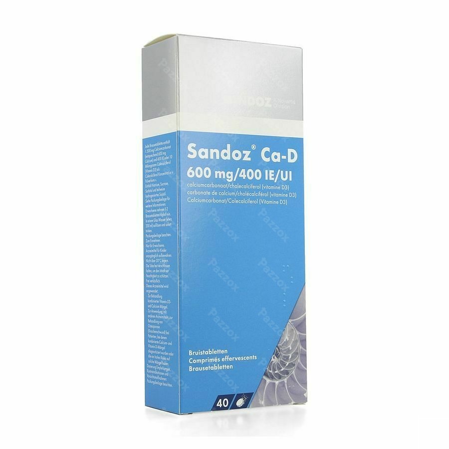 Sandoz Ca D 600mg/400ie Comp Eff 40