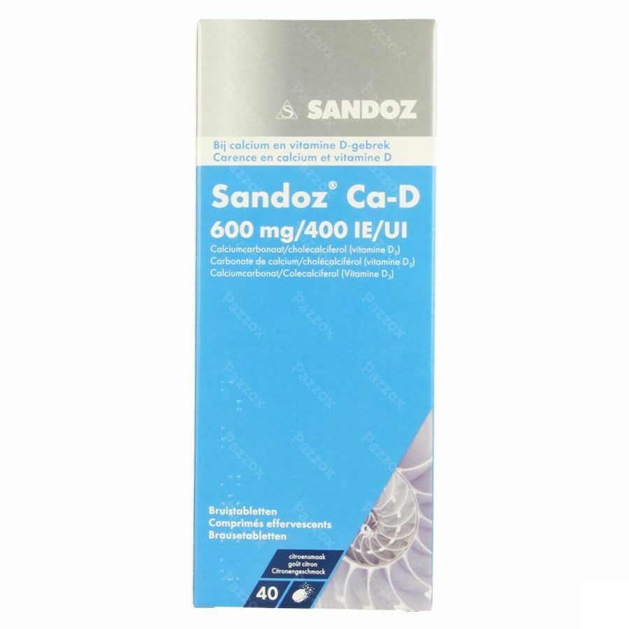 Sandoz Ca D 600mg/400ie Comp Eff 40