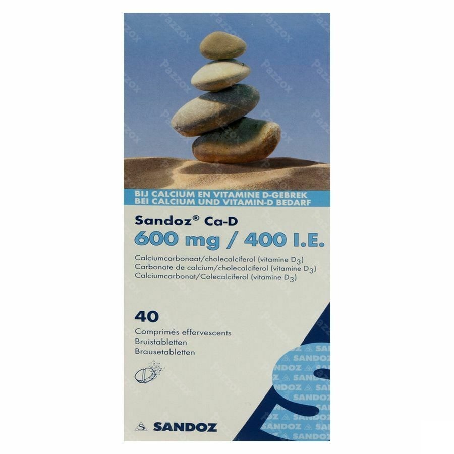Sandoz Ca D 600mg/400ie Comp Eff 40