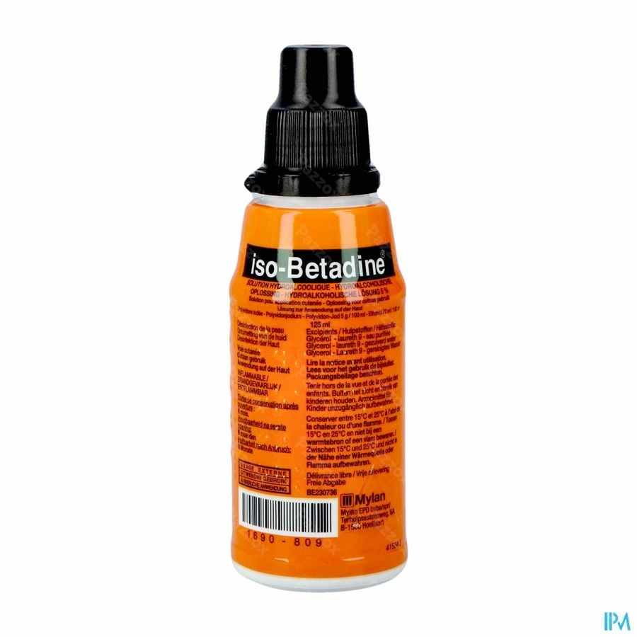 Iso-Betadine Solution Hydroalcoolique 5% 125ml