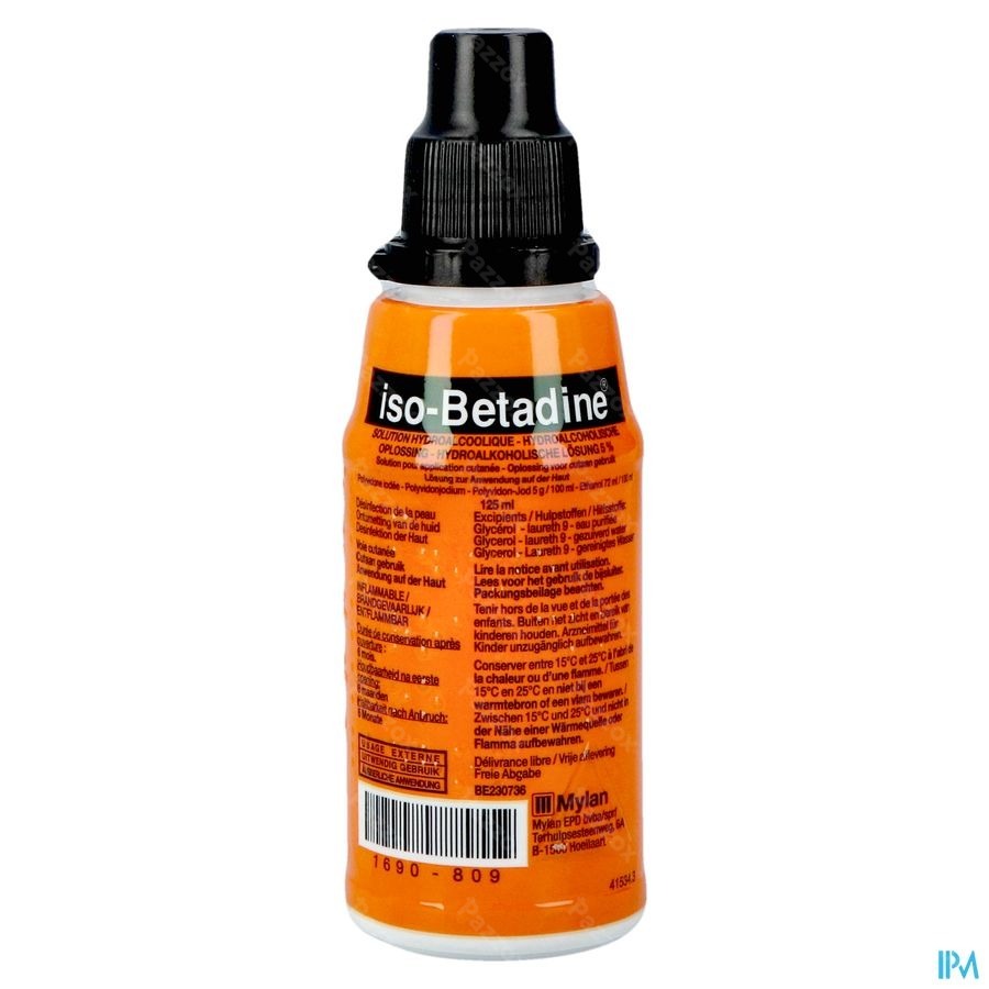 Iso-Betadine Solution Hydroalcoolique 5% 125ml