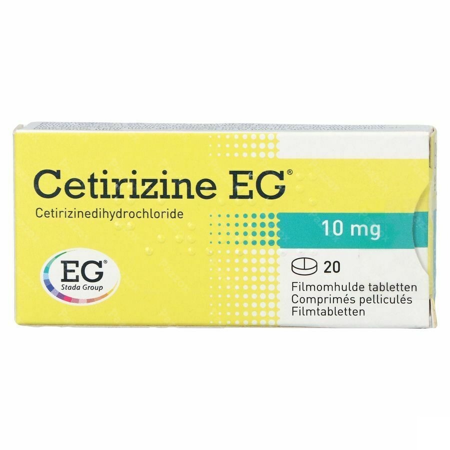Cetirizine EG 10mg 20 Comprimés