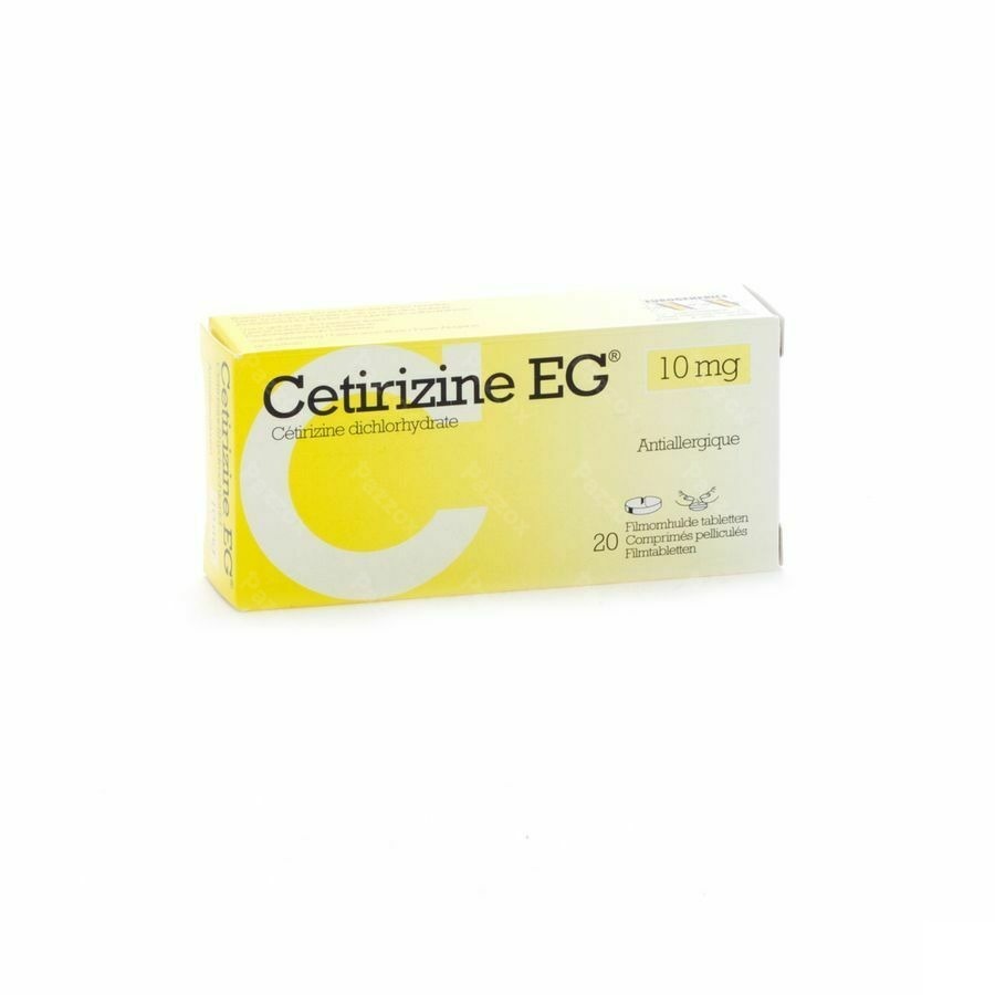 Cetirizine EG 10mg 20 Comprimés