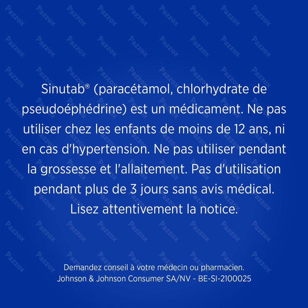 Sinutab 500/30mg 15 Comprimés
