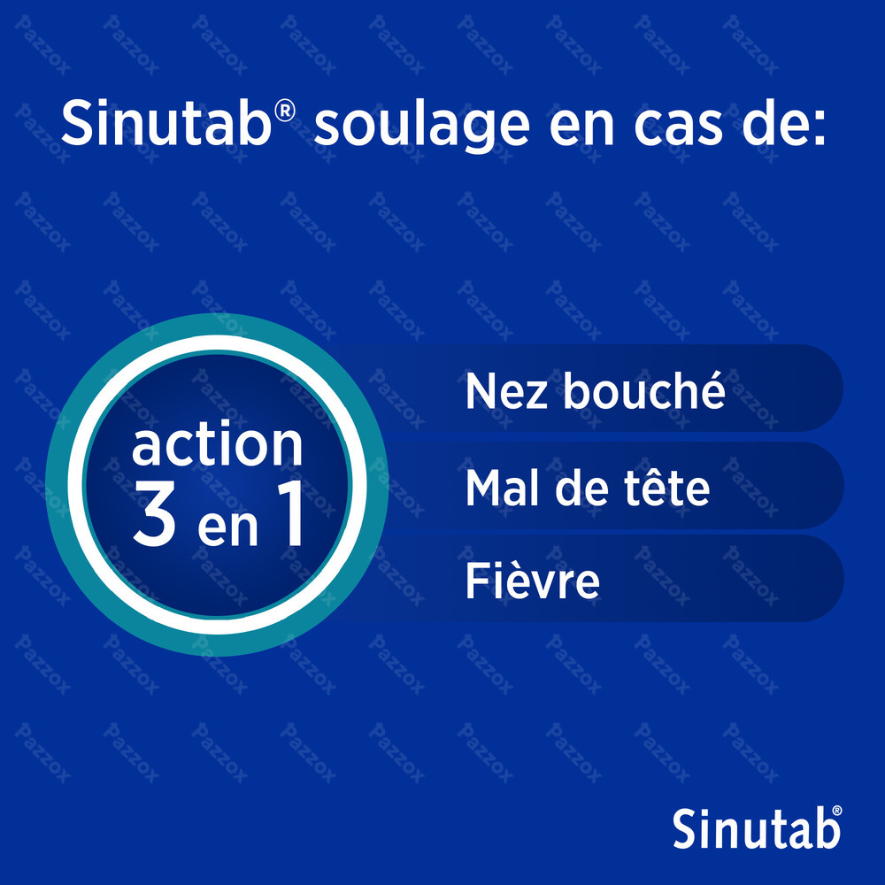 Sinutab 500/30mg 15 Comprimés