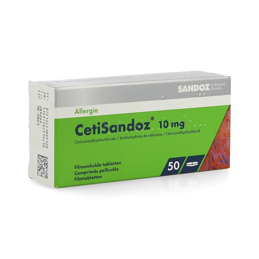 Cetirizine Sandoz Comp 50 X 10mg