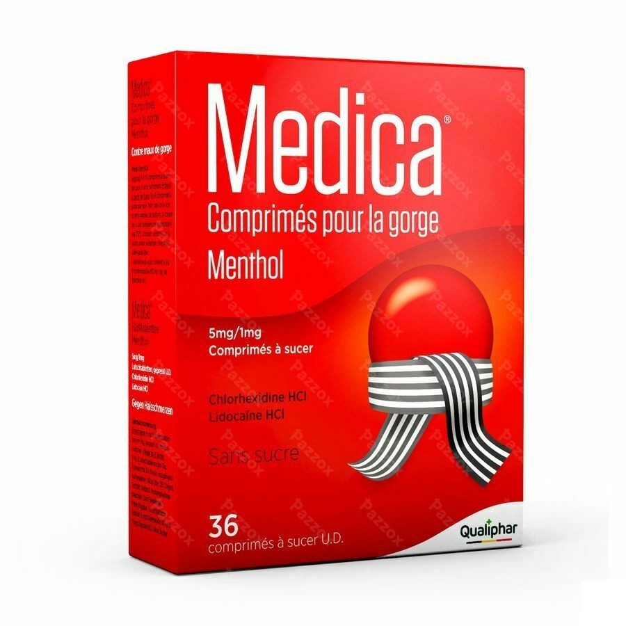 Medica Comprimes Gorge Menthol 36 Ud