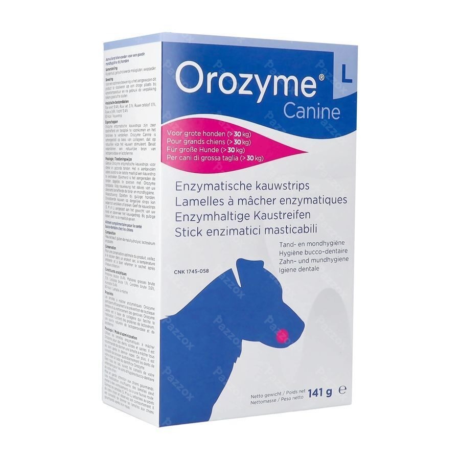 Orozyme Canine l Lamelle Enzym.chien >30kg 141g