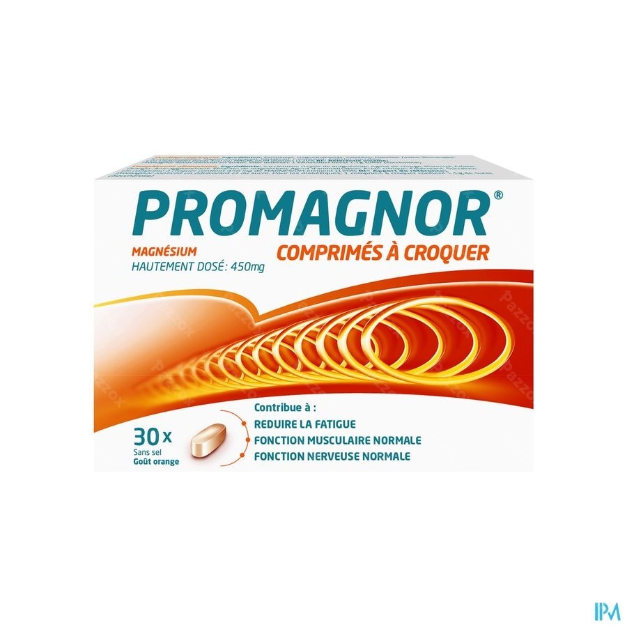 Promagnor Magnésium Comprimés A Croquer 30x450mg