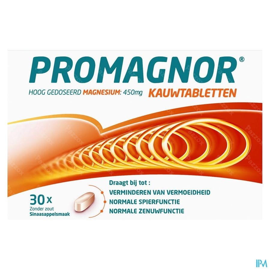 Promagnor Magnésium Comprimés A Croquer 30x450mg