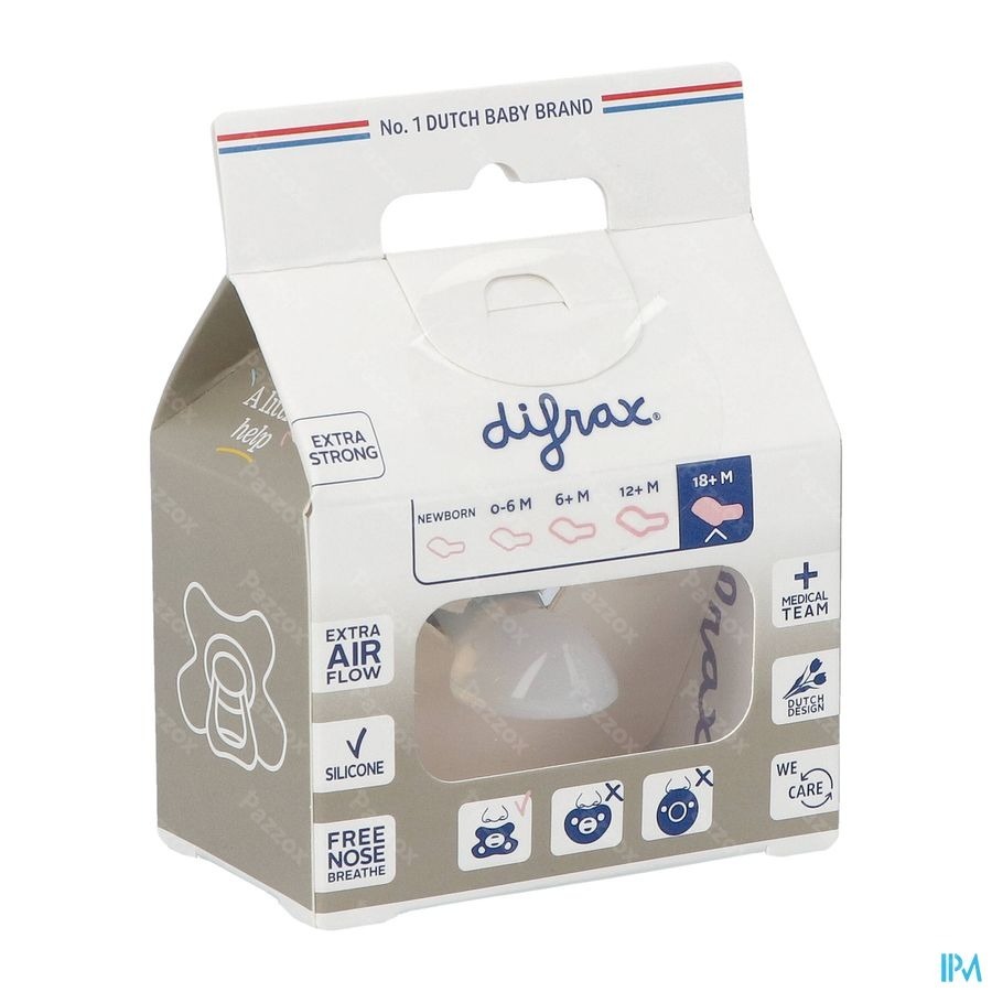 Difrax Sucette Sil Dental Xtra Forte 18m+ 342