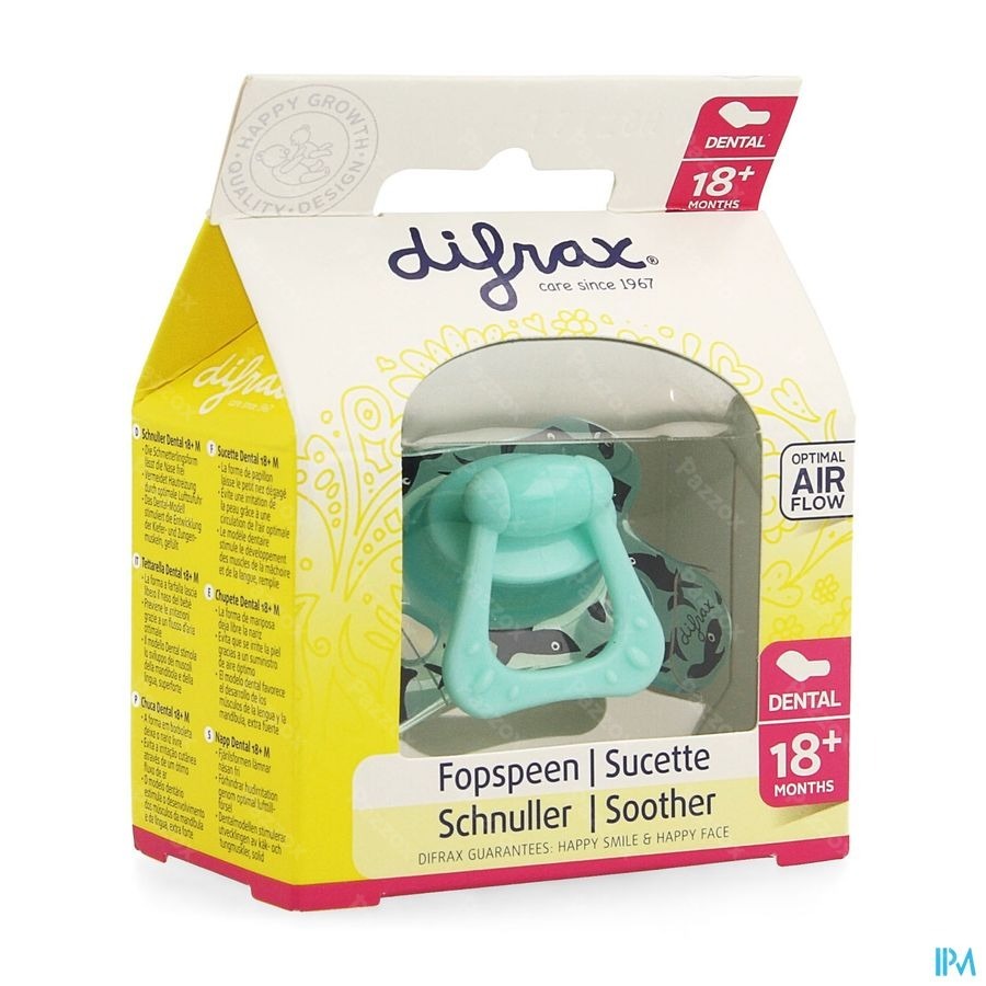 Difrax Sucette Sil Dental Xtra Forte 18m+ 342