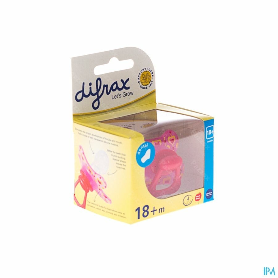 Difrax Sucette Sil Dental Xtra Forte 18m+ 342