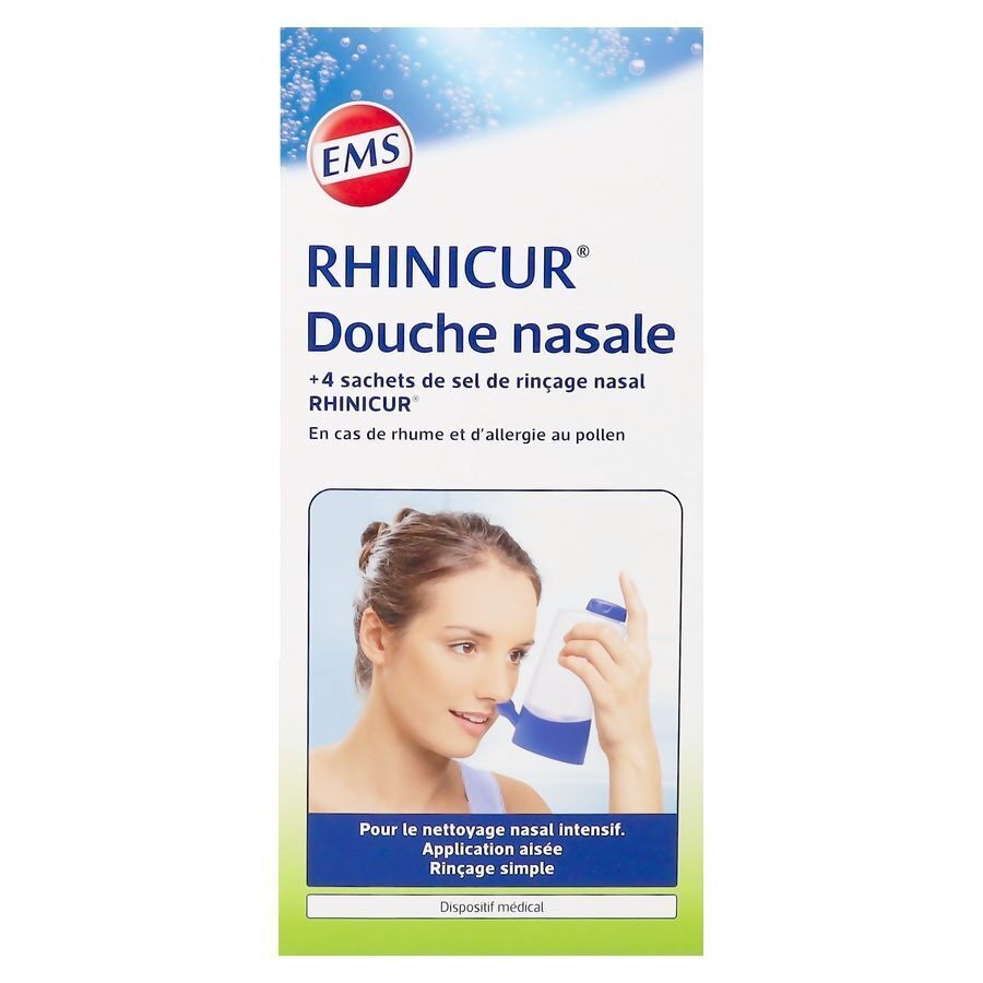 Rhinicur Douche Nasale + 4 Sachets Sel Rincage