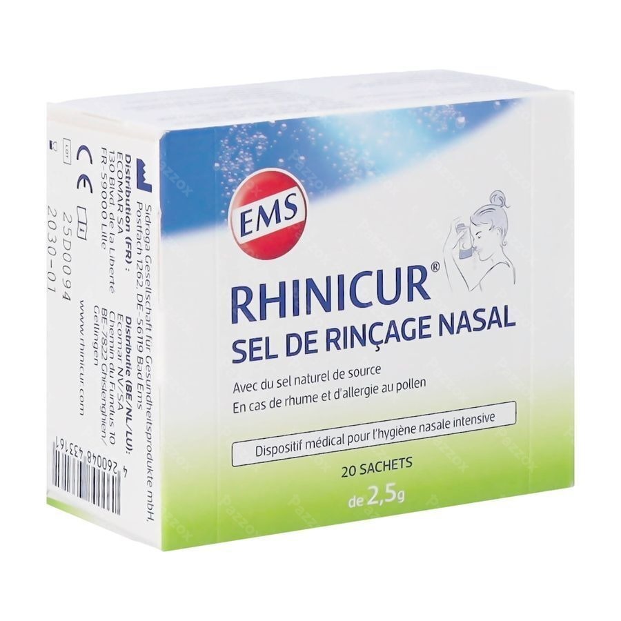 Rhinicur Sel De Rincage Nasale Sachet 20x2,5g