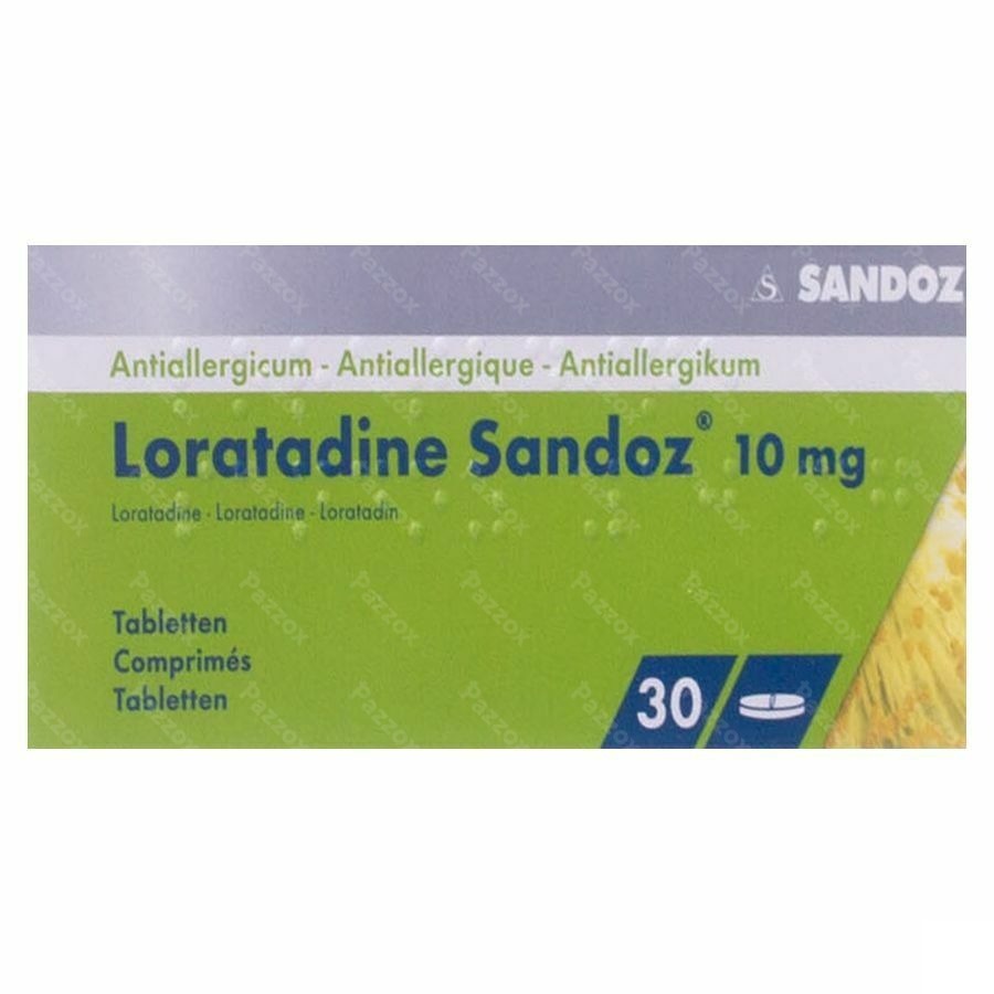Loratadine Sandoz 10mg 30 Comprimés