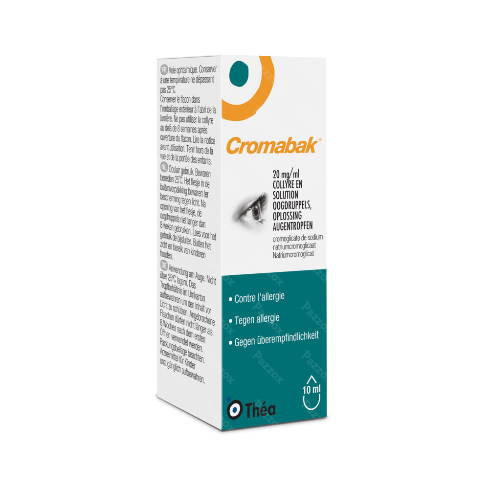 Cromabak 20mg/ml Collyre 10ml