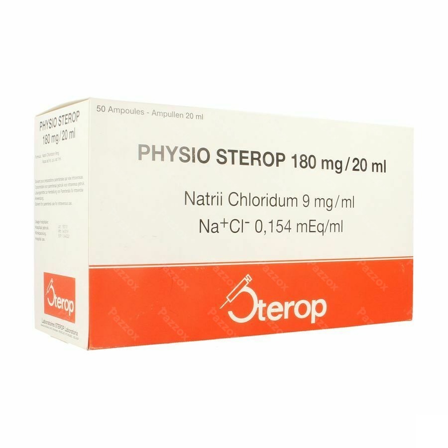 Physio Sterop 180 mg/20 ml solv. pour prép. parent. i.v. amp. 50 x 20 ml