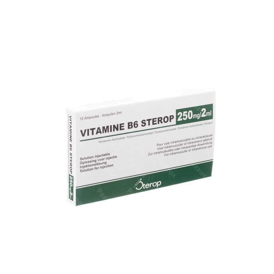 Vit B6 Im/iv Amp 10 X 250mg/2ml Pazzox, pharmacie en ligne