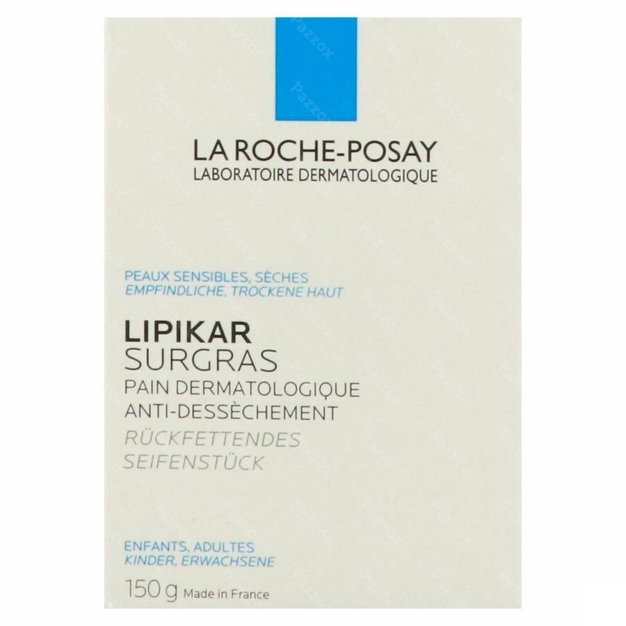 La Roche-Posay Lipikar Surgras Pain Nettoyant Peau Sèche 150gr