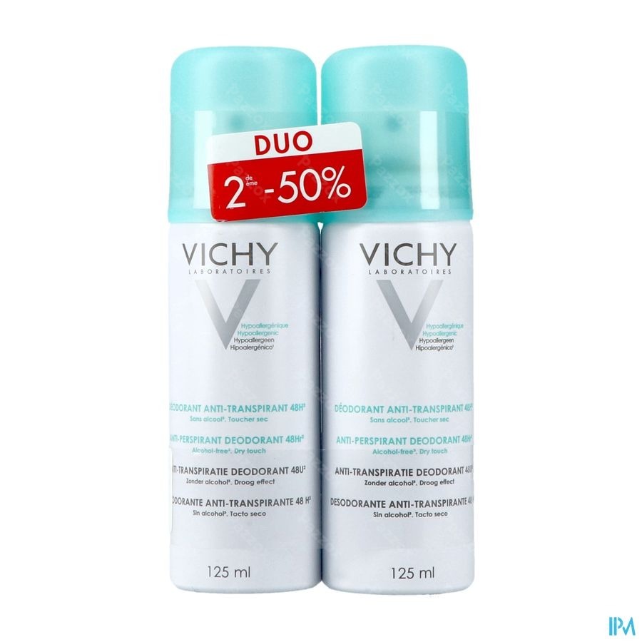 Vichy D&eacute;odorant Anti-transpirant 48h A&eacute;rosol | Duo 2 X 125ml
