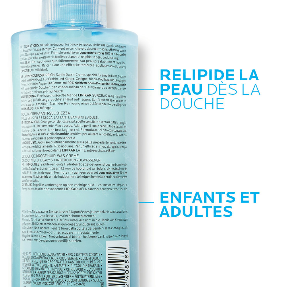 La Roche-Posay Lipikar Surgras Crème de Douche 400ml