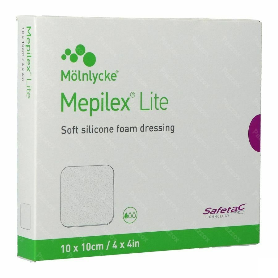 Mepilex Lite Pans Fin Sil Ster 10x10,00cm 5 284100