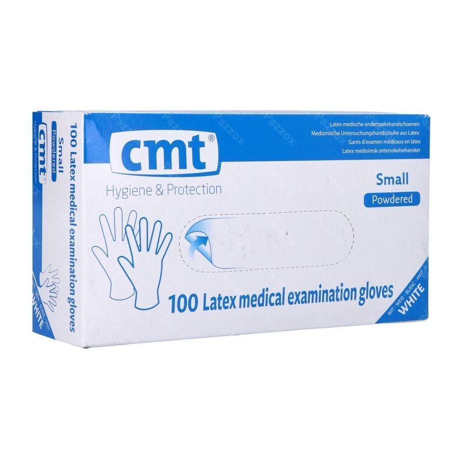 Cmt Gants Latex Blanc Lp S 100