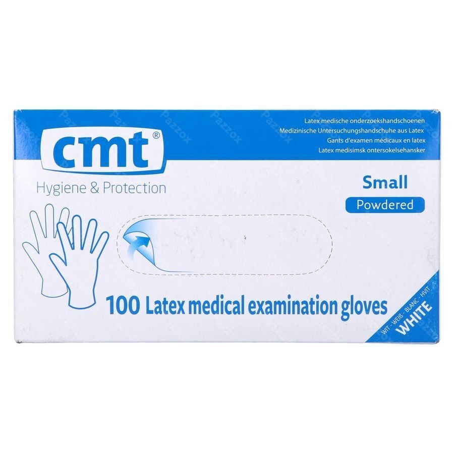 Cmt Gants Latex Blanc Lp S 100