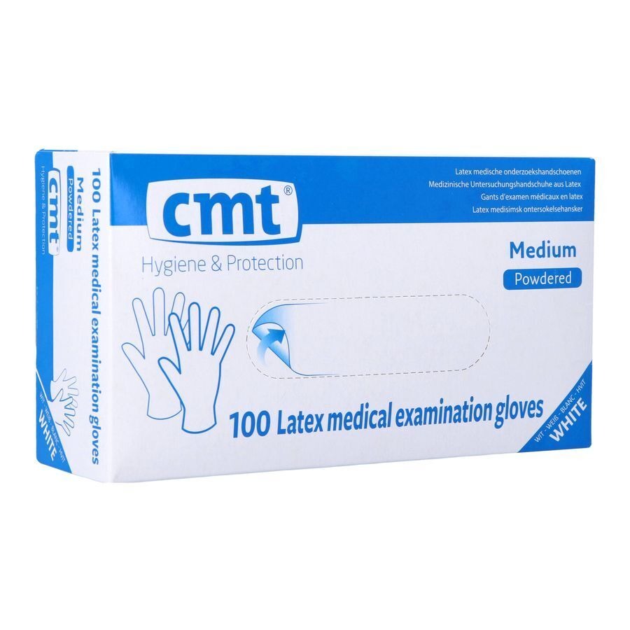 Cmt Gants Latex Blanc Lp M 100