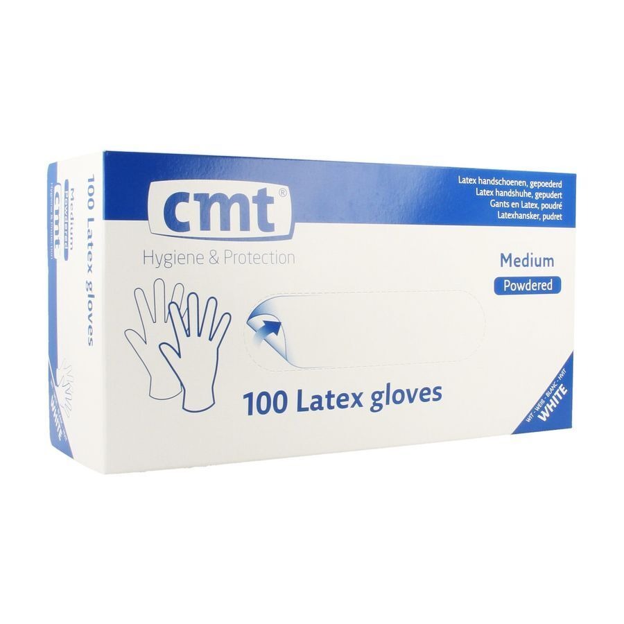 Cmt Gants Latex Blanc Lp M 100