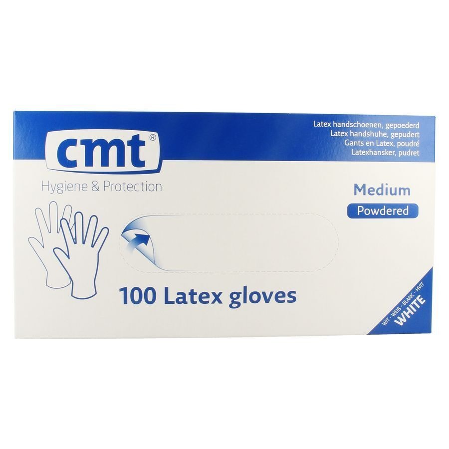 Cmt Gants Latex Blanc Lp M 100