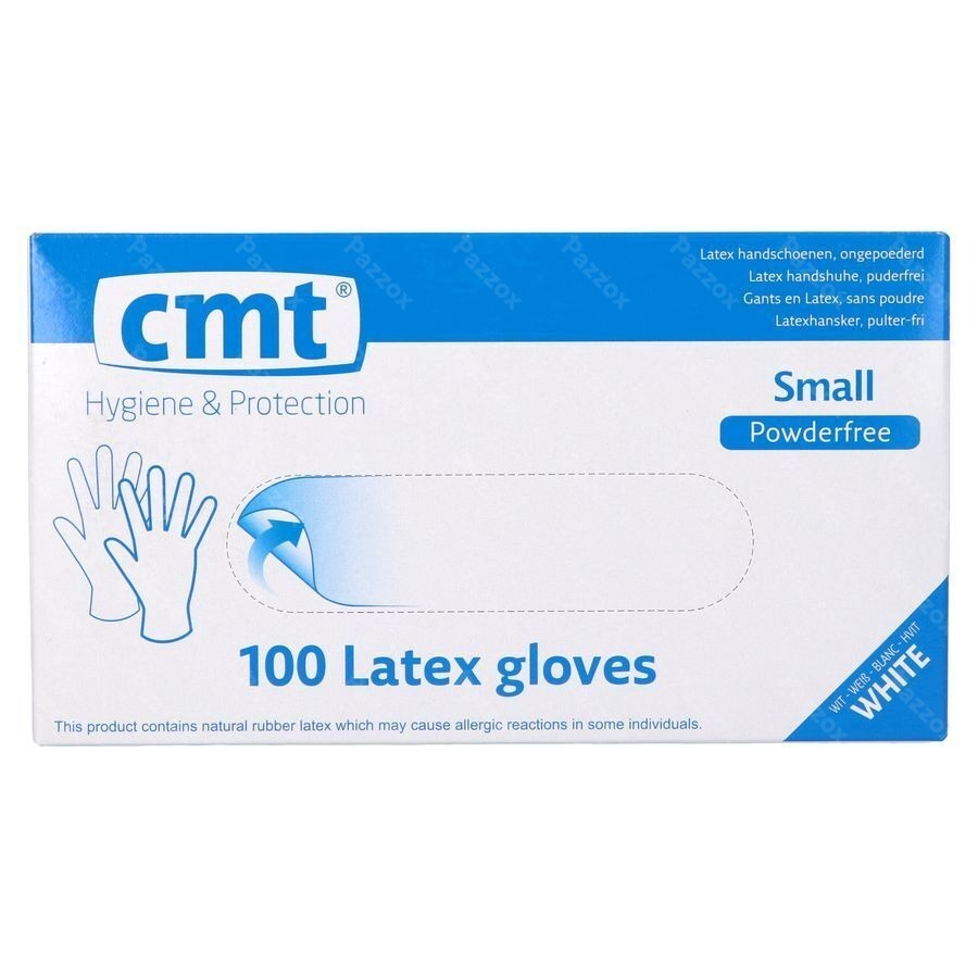 Cmt Gants Latex Blanc Pf S 100