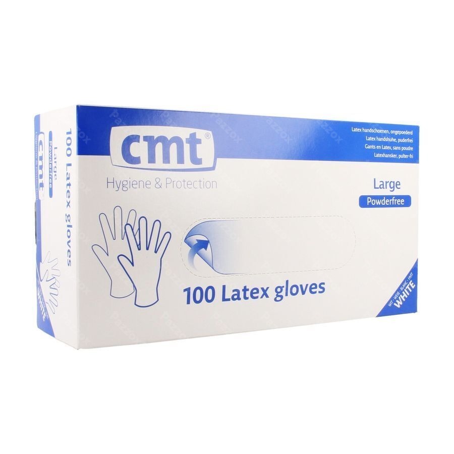Cmt Gants Latex Blanc Pf l 100
