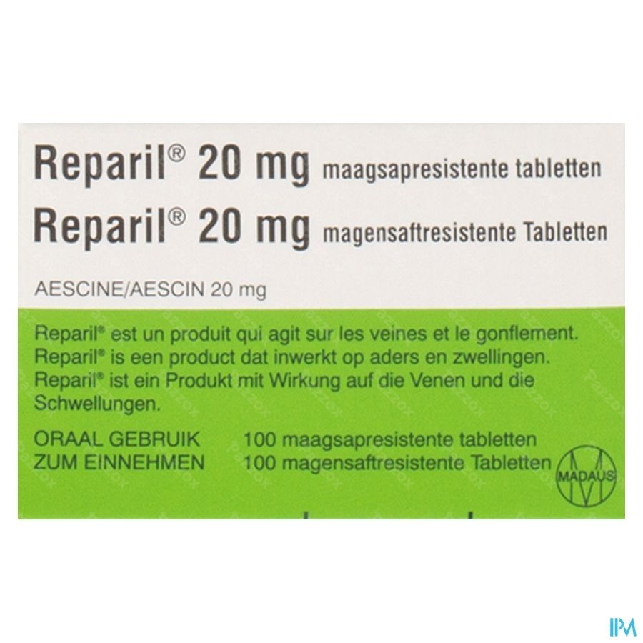 Reparil 20ml 100 Comprimés