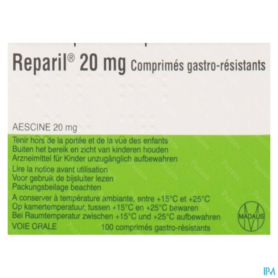 Reparil 20ml 100 Comprimés