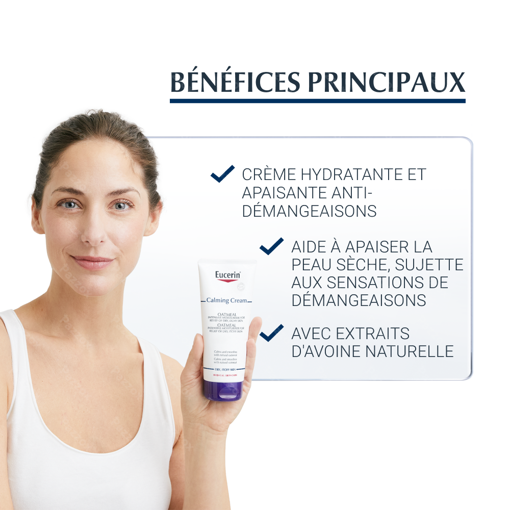Eucerin Crème Anti-Démangeaisons Avoine Peau Sèche sujette aux Sensations de Démangeaisons 200ml