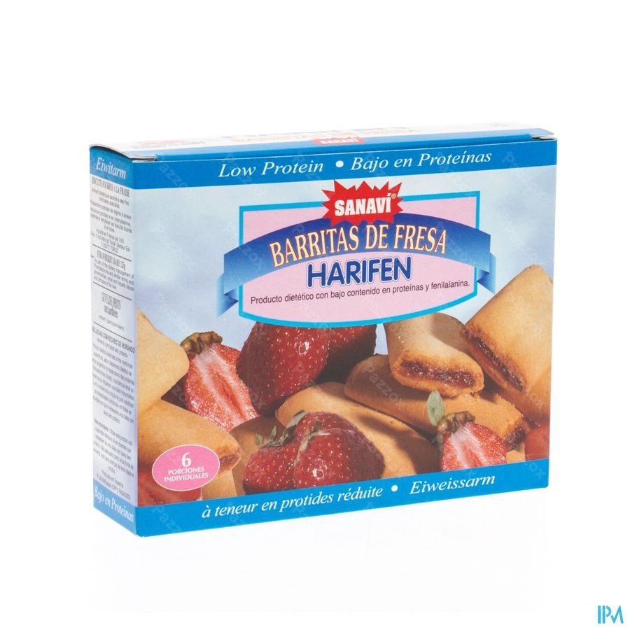 Sanavi Harifen Biscuits Fourre Fraise 6x25g