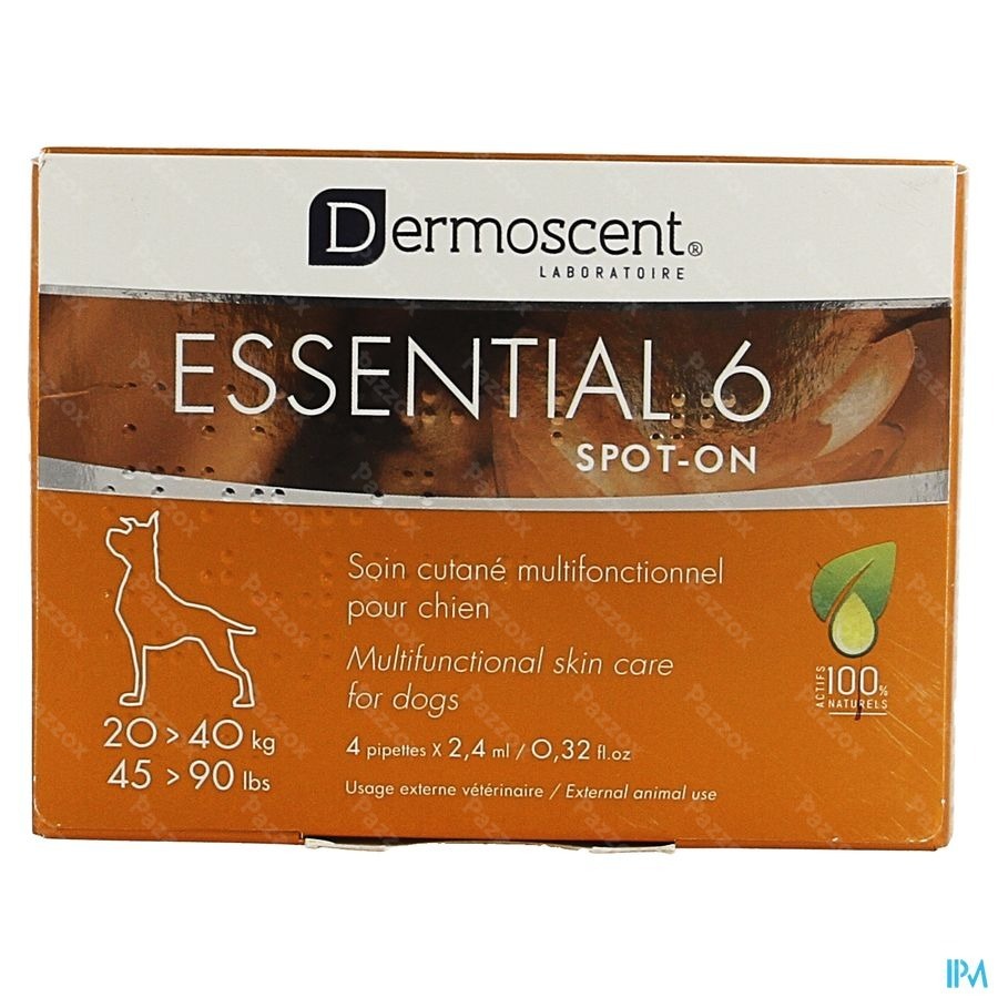 Essential 6 Spot-on Chien 20-40kg Pipet 4x2,4ml