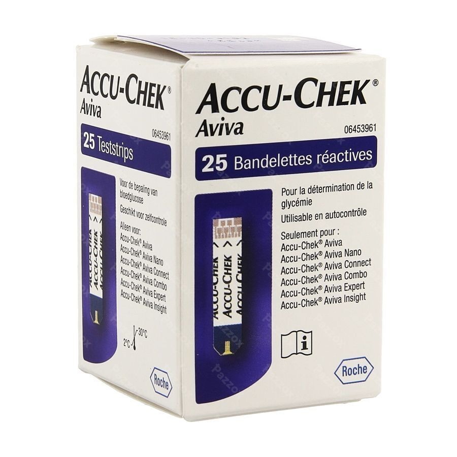 Accu-Chek Aviva 25 Bandelettes Réactives