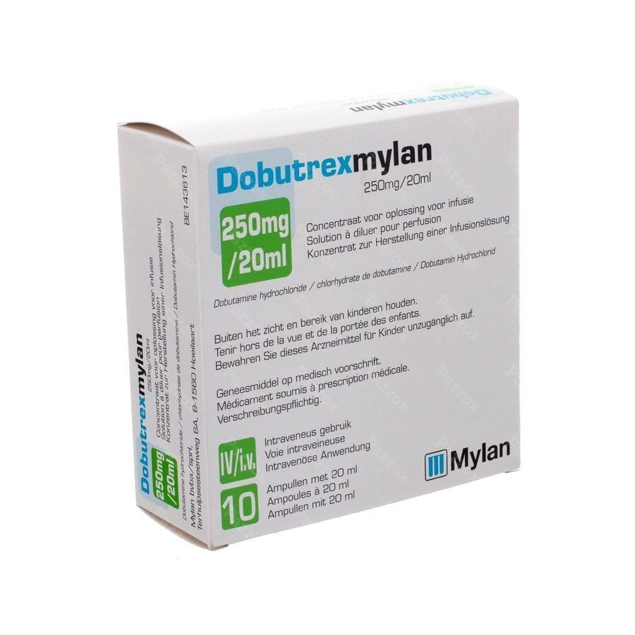 Dobutrexviatris 250 mg/20 ml sol. perf. (à diluer) i.v. flac. 10 x 20 ml