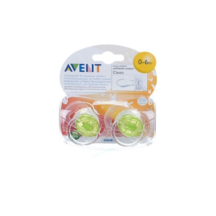 Philips Avent Sucettes Transparentes Silicone 3-6m 2 SCF170/18