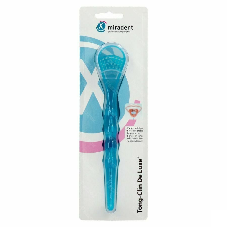 Miradent Gratte Langue Deluxe Bleu
