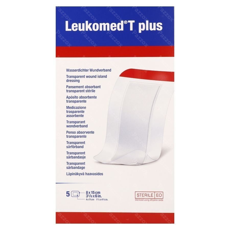 Leukomed T Plus Pans Steril 8,0cmx15cm 5 7238208