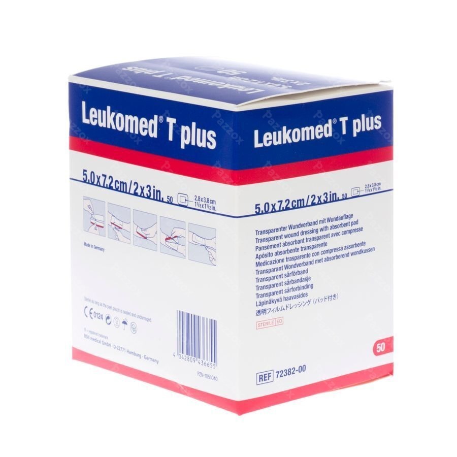 Leukomed T Plus Pans Steril 7,2cmx 5cm 50 7238200