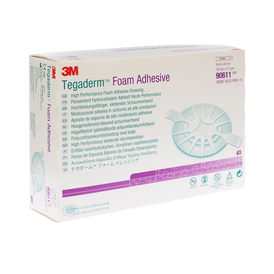 Tegaderm Foam Dressing Adh 10,00x11,00cm 10 90611