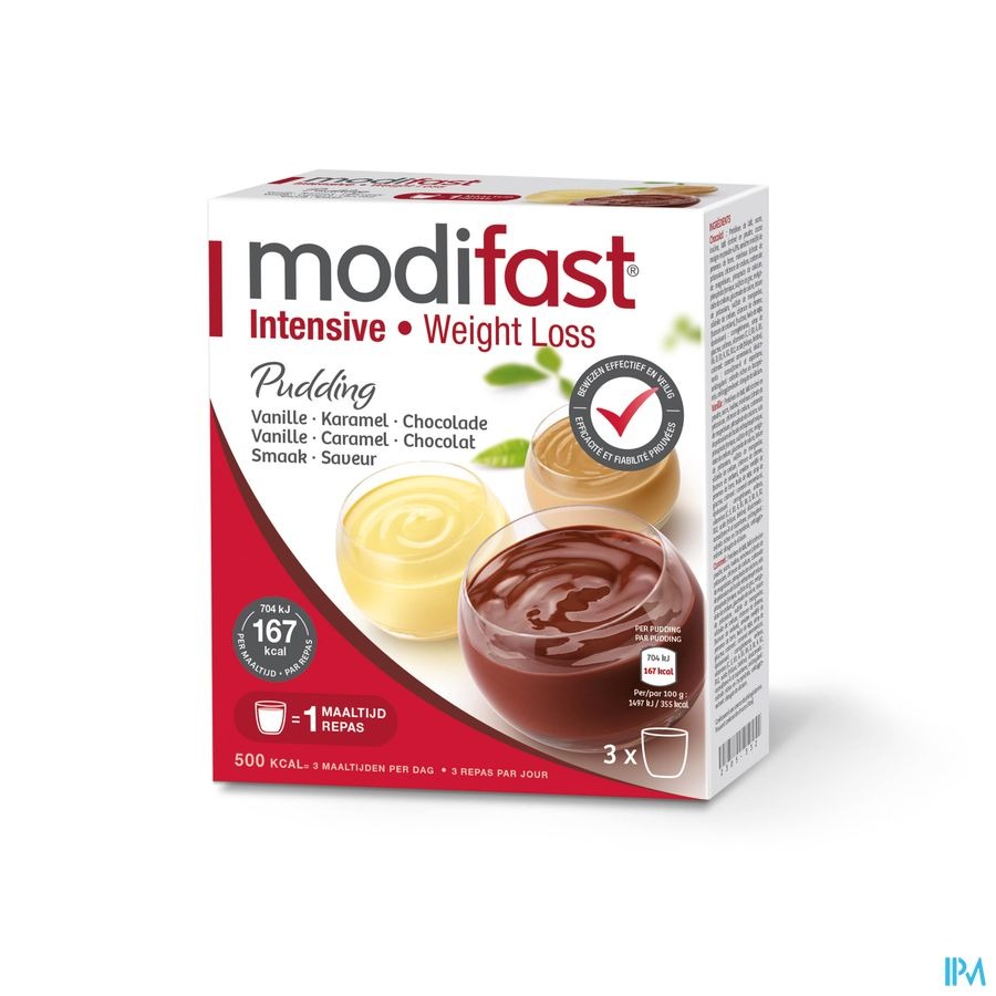 Modifast Intensive Pudding 3-pack Choco-caram-van.