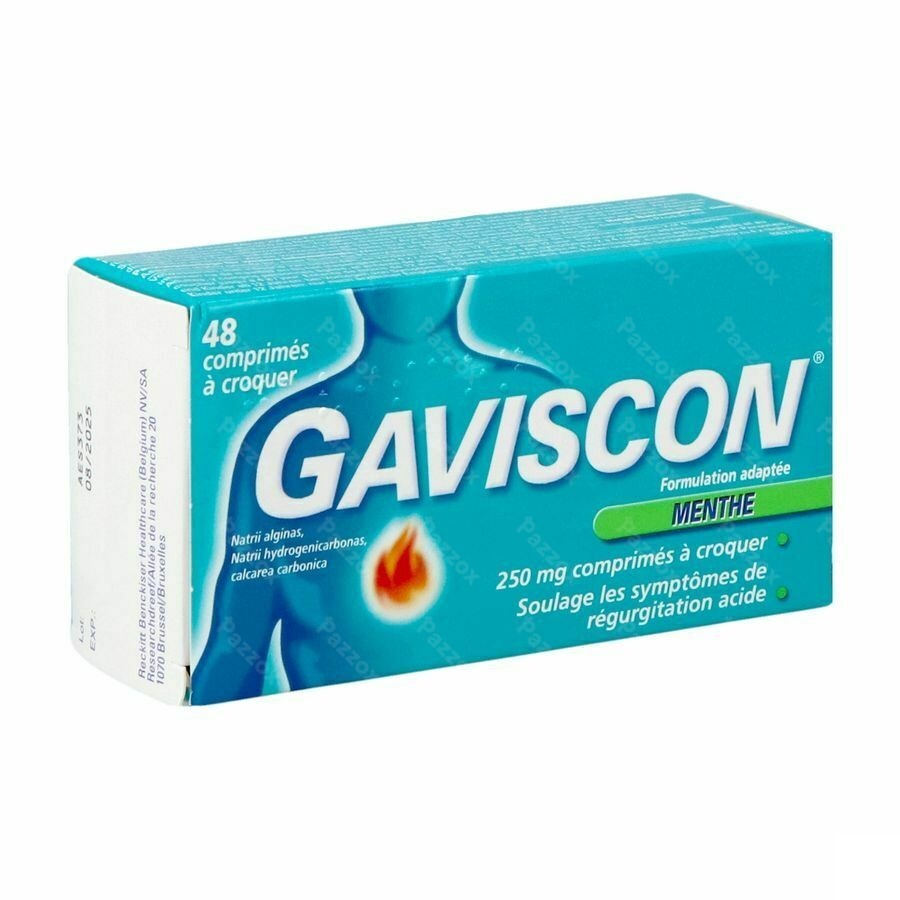 Gaviscon Menthe 250mg 48 Comprimés à Croquer