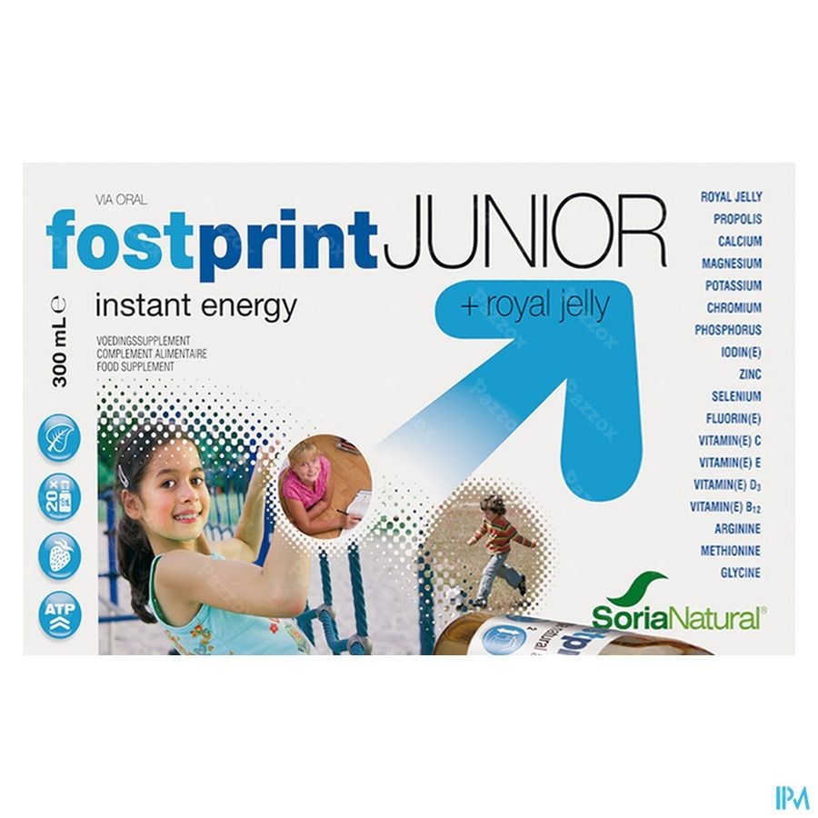 Soria Natural Fostprint Junior Boost d'Énergie Naturelle 15ml 20 Ampoules
