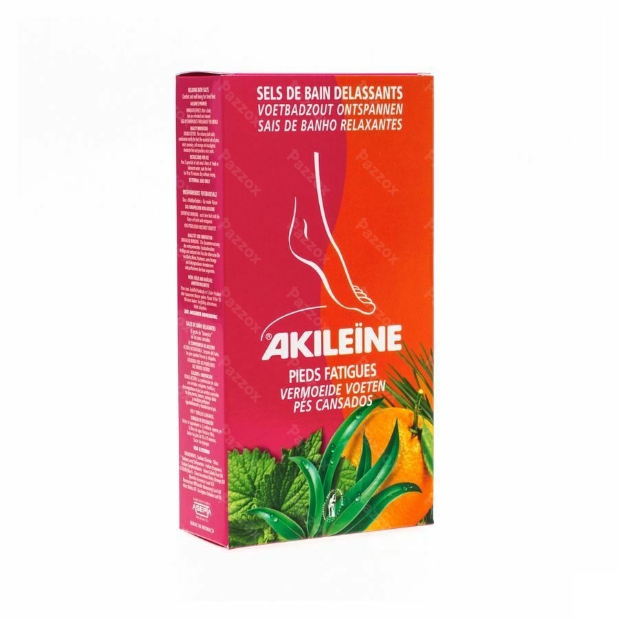 Akileïne Rouge Sels Bain Pieds Sachet 2x150g 